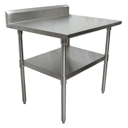 BK RESOURCES Work Table Stainless Steel Undershelf, Plastic feet 5" Riser 30"x30" SVTR5-3030